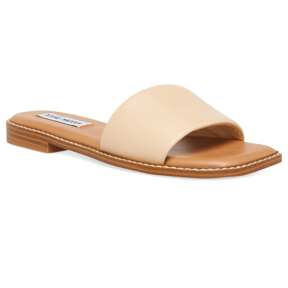 Steve Madden Sandra Slide Sandal Beige Tan Nude Size 8
